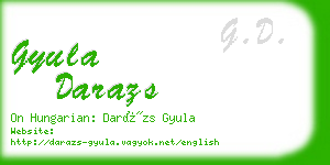 gyula darazs business card